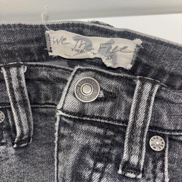 Free People Flare Wide Jeans Gray Size 26 Boho Indie Hippy Comfy Stretchy Curvy - Picture 7 of 11